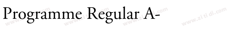 Programme Regular A字体转换